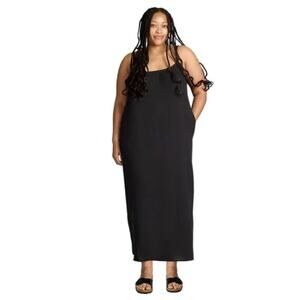 Sol Angeles Plus Gauze Maxi Dress In Black Size XL/XXL